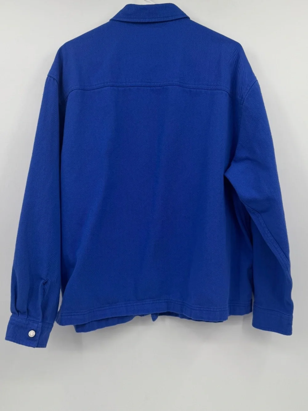 Asos Jacket Men Medium Blue Canvas Button Up Long Sleeve Shirt 90s Hiphop Y2K